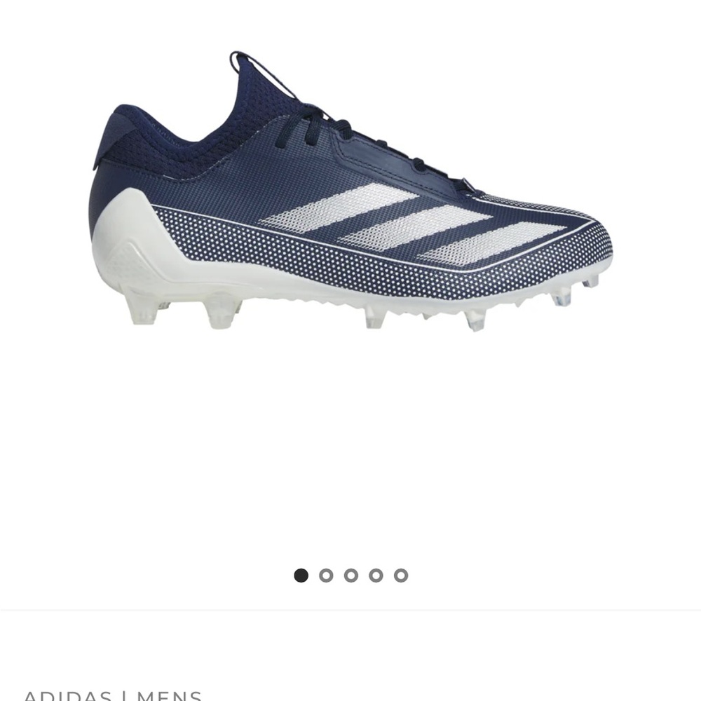 Adidas Men's Blue and White Athletic Cleats